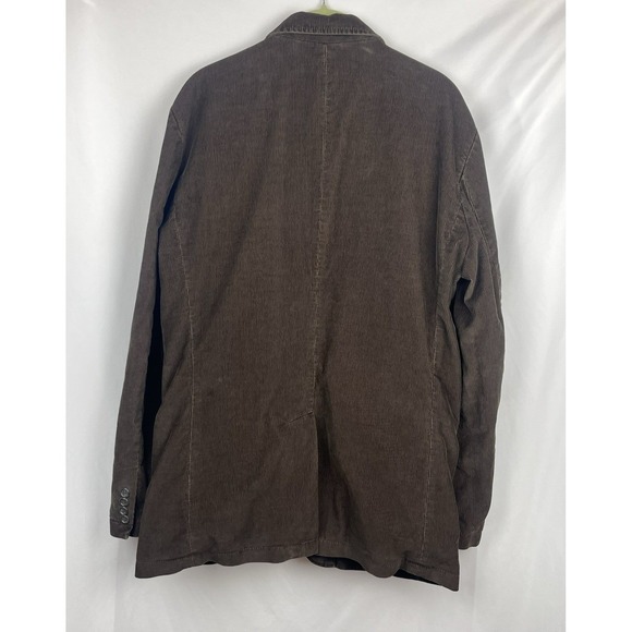 J.Crew Vintage Corduroy Blazer Brown Medium Unisex 3 Button Jacket FALL 2006 Y2K - Picture 3 of 14